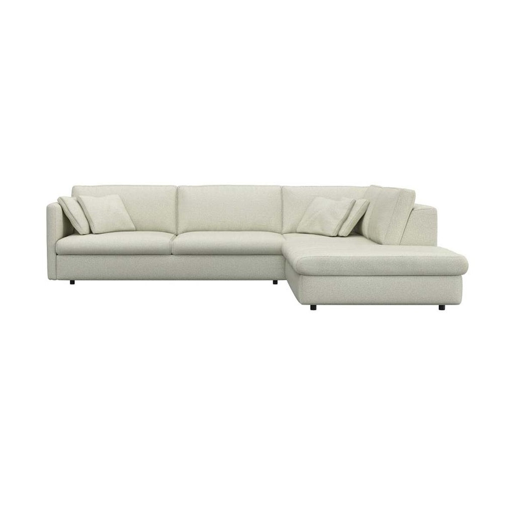 Ecksofa Lovane in Stoff Venezia - 1381 off white / Ecksofa rechts - Ecksofa Stoff