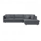 Ecksofa Lovane in Stoff Venezia - 1383 navy blue / Ecksofa rechts - Ecksofa Stoff