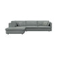 Ecksofa Lovane in Stoff Venezia - 1384 sky blue / Ecksofa links - Ecksofa Stoff