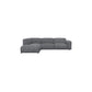 Ecksofa Lucera in Stoff Bormio - 1220 soft grey / Ecksofa links - Ecksofa Stoff