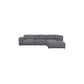Ecksofa Lucera in Stoff Bormio - 1220 soft grey / Ecksofa rechts - Ecksofa Stoff