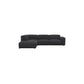 Ecksofa Lucera in Stoff Bormio - 1221 anthracite grey / Ecksofa links - Ecksofa Stoff