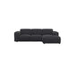 Ecksofa Lucera in Stoff Bormio - 1221 anthracite grey / Longchair rechts - Ecksofa Stoff