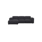 Ecksofa Lucera in Stoff Bormio - 1221 anthracite grey / Longchair links - Ecksofa Stoff