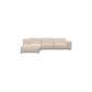 Ecksofa Lucera in Stoff Bormio - 1222 vanilla cream / Ecksofa links - Ecksofa Stoff