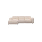 Ecksofa Lucera in Stoff Bormio - 1222 vanilla cream / Longchair links - Ecksofa Stoff