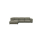 Ecksofa Lucera in Stoff Bormio - 1224 olive / Ecksofa links - Ecksofa Stoff