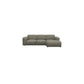 Ecksofa Lucera in Stoff Bormio - 1224 olive / Longchair rechts - Ecksofa Stoff