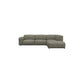 Ecksofa Lucera in Stoff Bormio - 1224 olive / Ecksofa rechts - Ecksofa Stoff