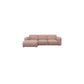 Ecksofa Lucera in Stoff Bormio - 1225 magnolia / Longchair links - Ecksofa Stoff