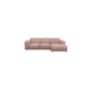 Ecksofa Lucera in Stoff Bormio - 1225 magnolia / Longchair rechts - Ecksofa Stoff