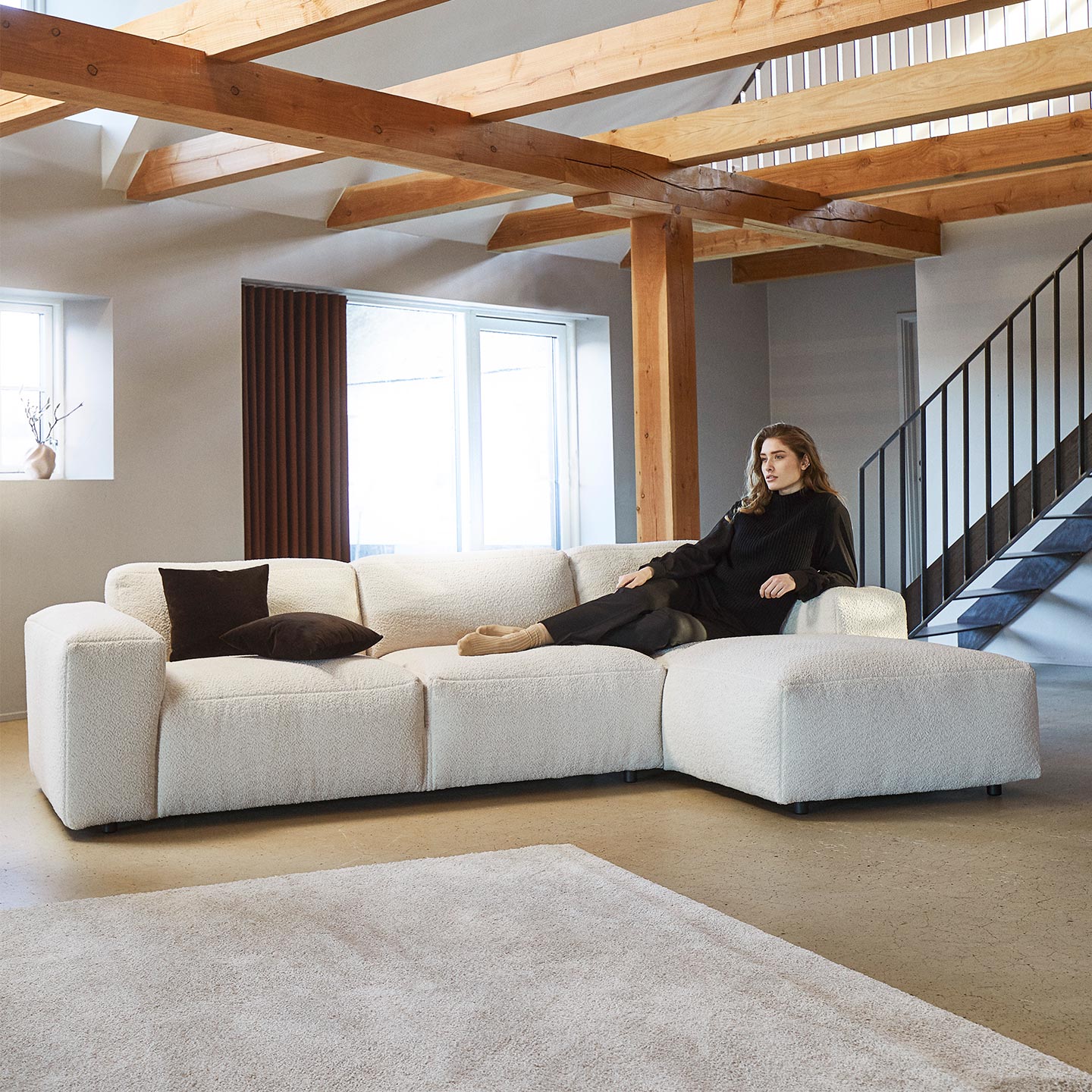 Ecksofa Lucera in Stoff Bormio - Ecksofa Stoff
