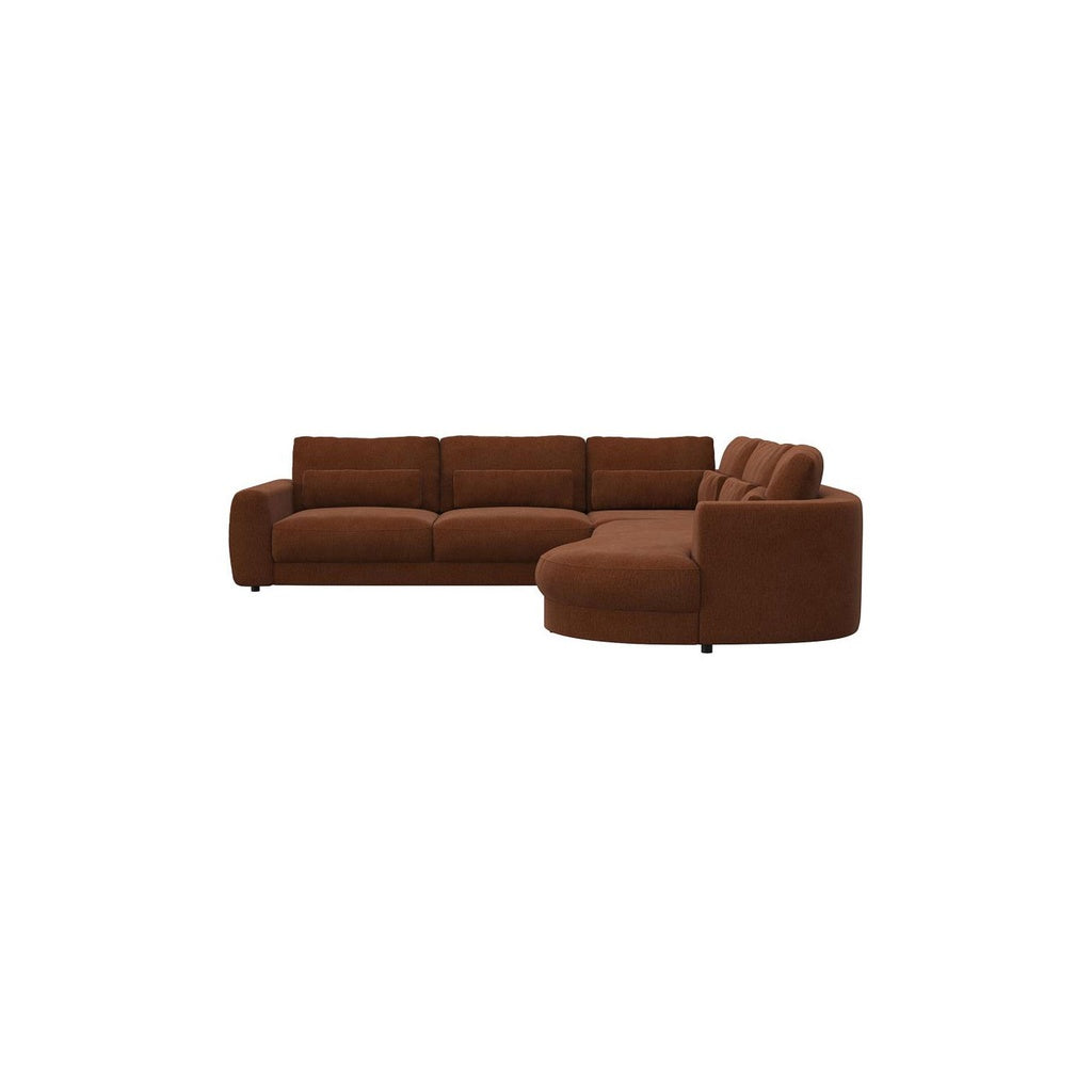 Ecksofa Petrone in Stoff Copparo konfigurierbar