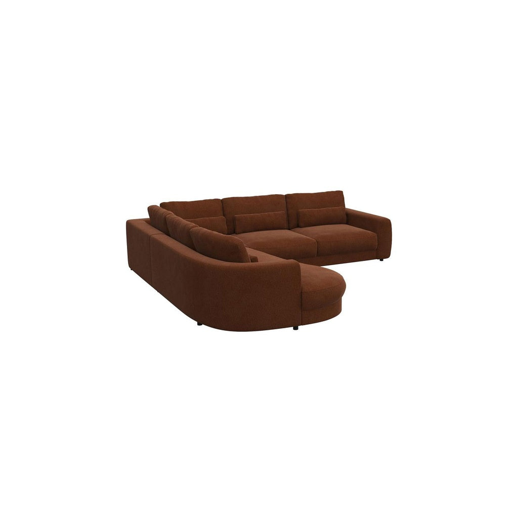 Ecksofa Petrone in Stoff Copparo konfigurierbar