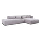 Ecksofa Softee in Bouclestoff in Hermes - Ecksofa Stoff