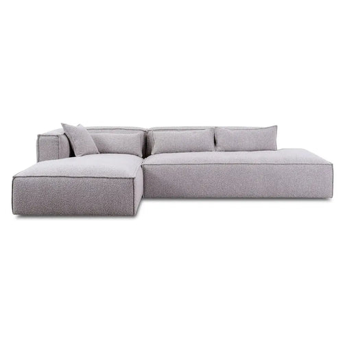 Bild 1 in Galerieansicht laden. Ecksofa Softee in Bouclestoff in Hermes - vorstehend links - Ecksofa Stoff