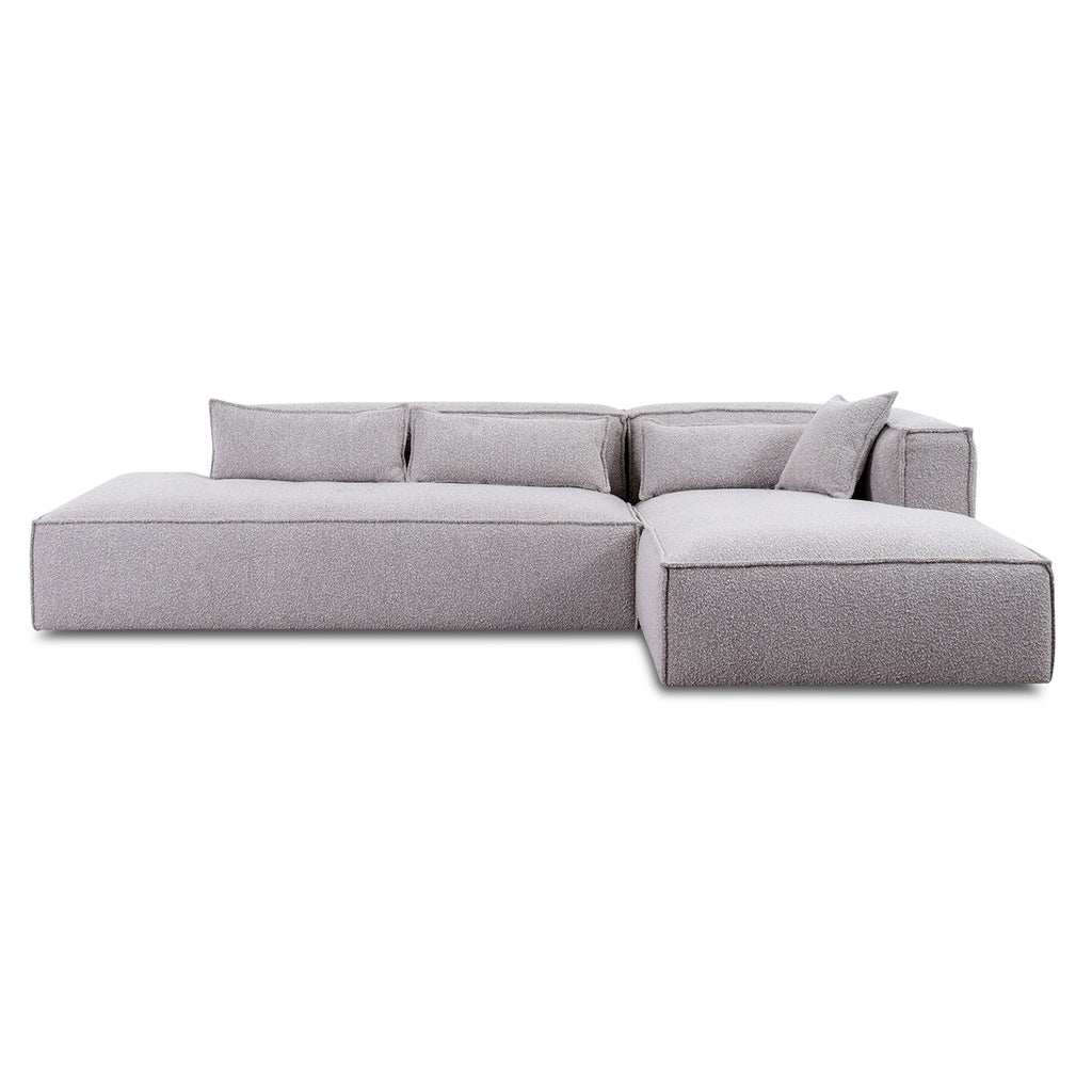 Ecksofa Softee in Bouclestoff in Hermes - vorstehend rechts - Ecksofa Stoff