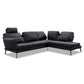 Ecksofa Twister in Leder Torero nero - Ecksofa Leder
