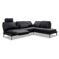 Ecksofa Twister in Leder Torero nero - Ecksofa Leder