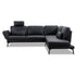 Ecksofa Twister in Leder Torero nero - Ecksofa Leder
