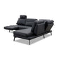 Ecksofa Twister in Leder Torero nero - Ecksofa Leder