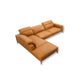 Ecksofa VOLUZZI in Leder Nature cognac - Ecksofa Leder
