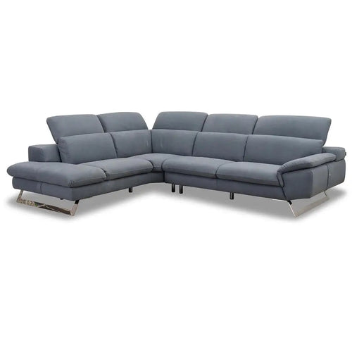 Bild 1 in Galerieansicht laden. Ecksofa Zuma in Leder Nouveau quartz - Ecksofa Leder