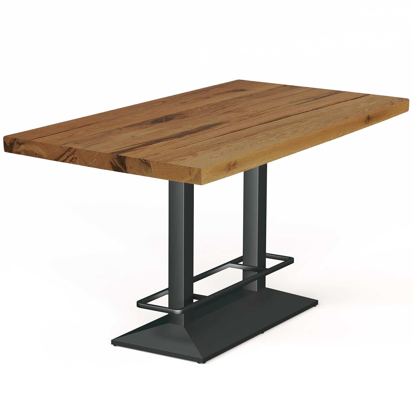 Esstisch Compact Dining in rustikaler Eiche - 01 oil finish / 140 x 80cm / gerade Kante - Esstisch Massivholz