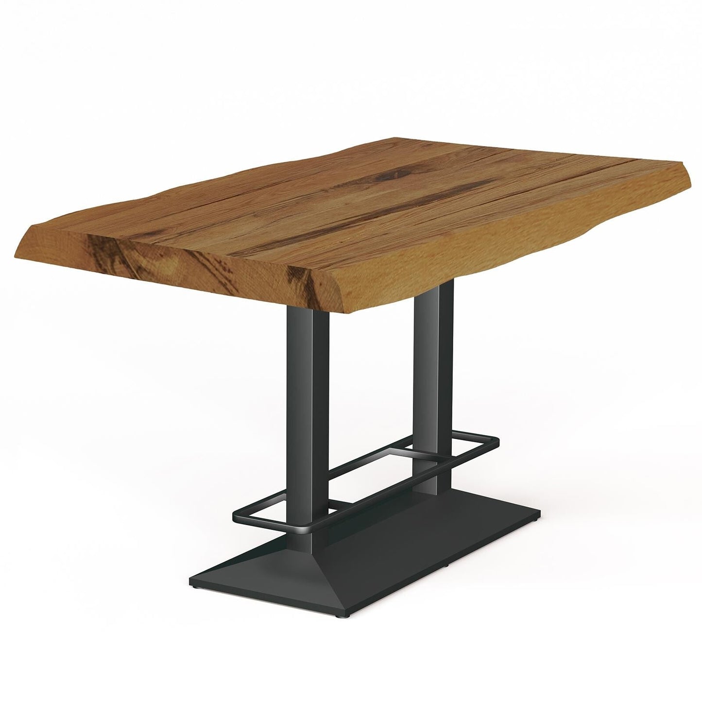 Esstisch Compact Dining in rustikaler Eiche - 01 oil finish / 140 x 80cm / Baumkante - Esstisch Massivholz