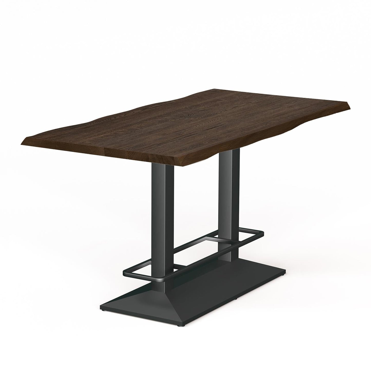 Esstisch Compact Dining in rustikaler Eiche - 02 smoked / 140 x 80cm / Baumkante - Esstisch Massivholz