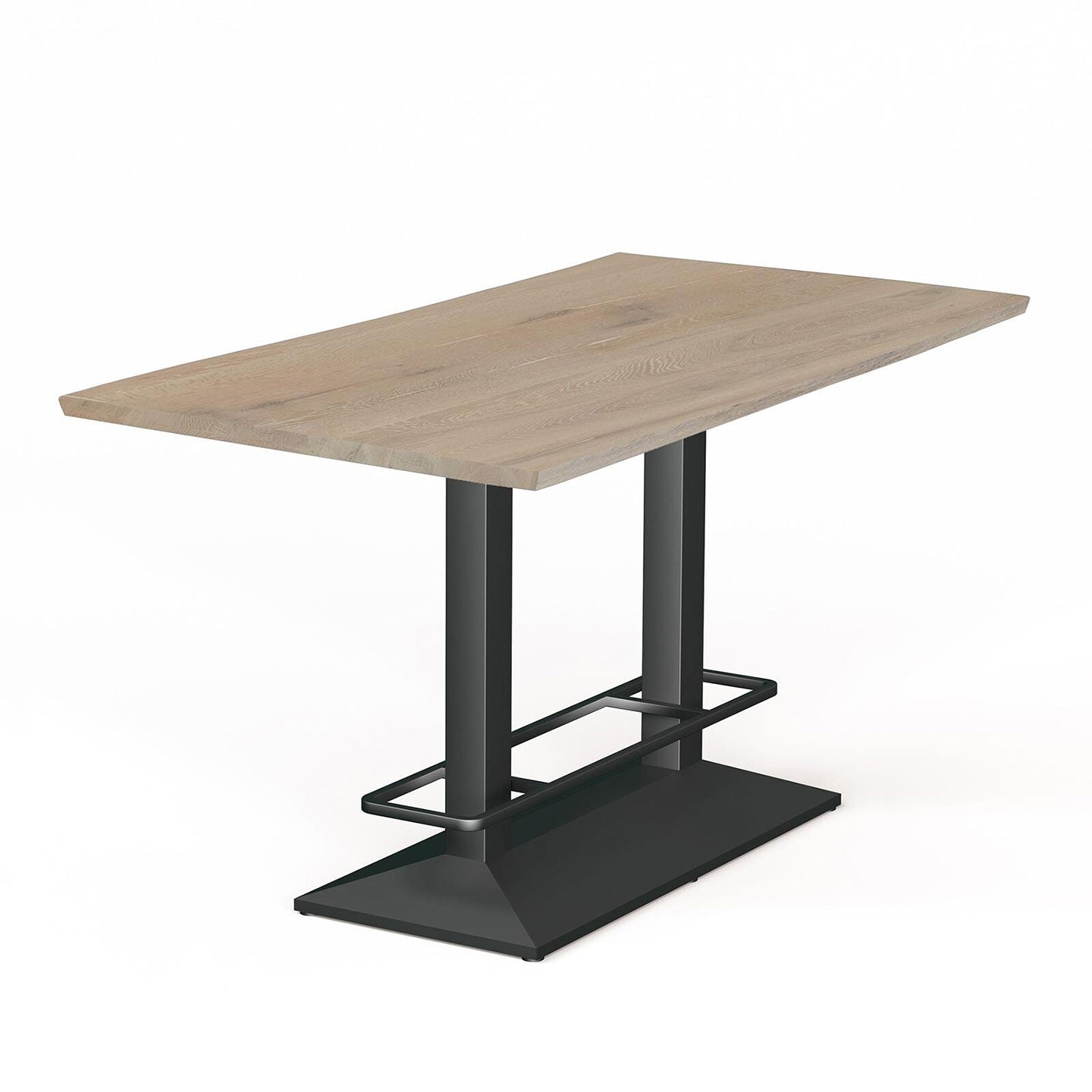 Esstisch Compact Dining in rustikaler Eiche - 03 white wash / 160 x 90cm / Schweizer Kante - Esstisch Massivholz