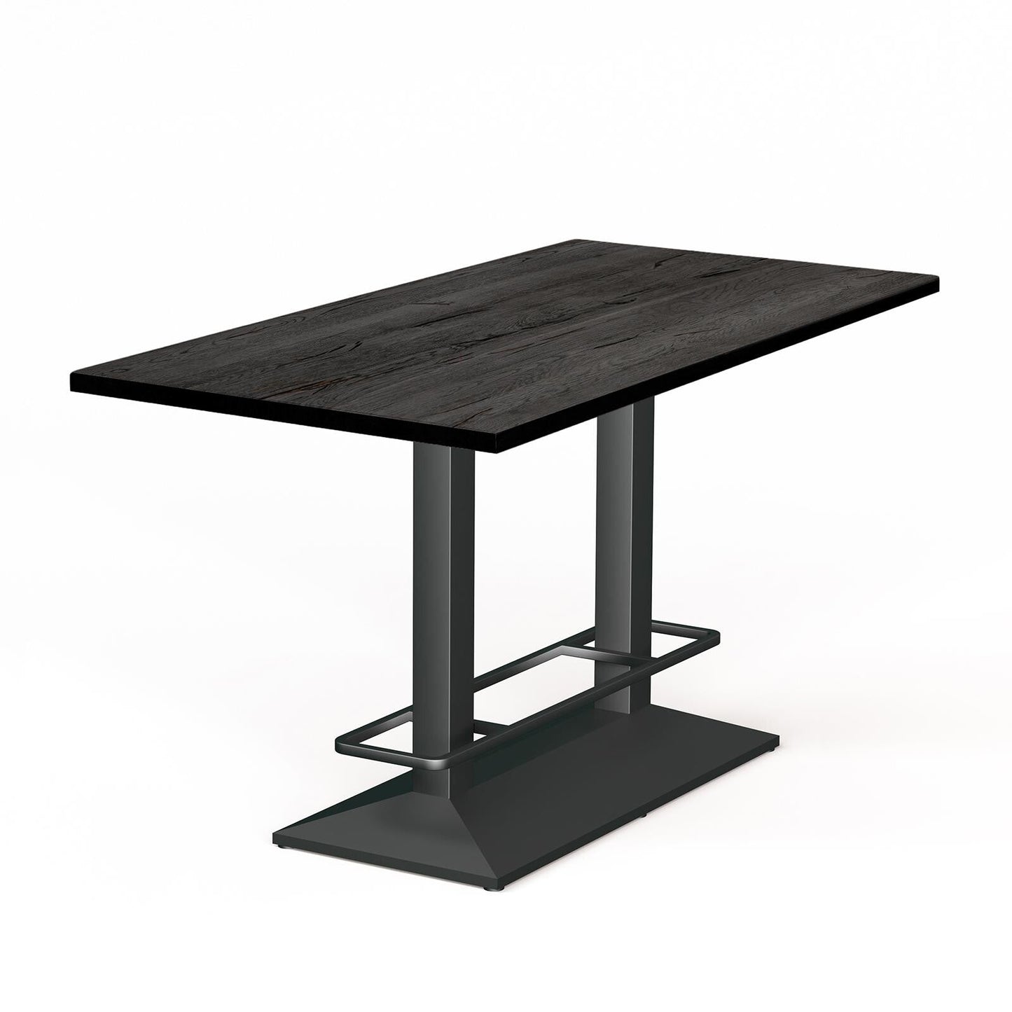 Esstisch Compact Dining in rustikaler Eiche - 07 black / 140 x 80cm / gerade Kante - Esstisch Massivholz