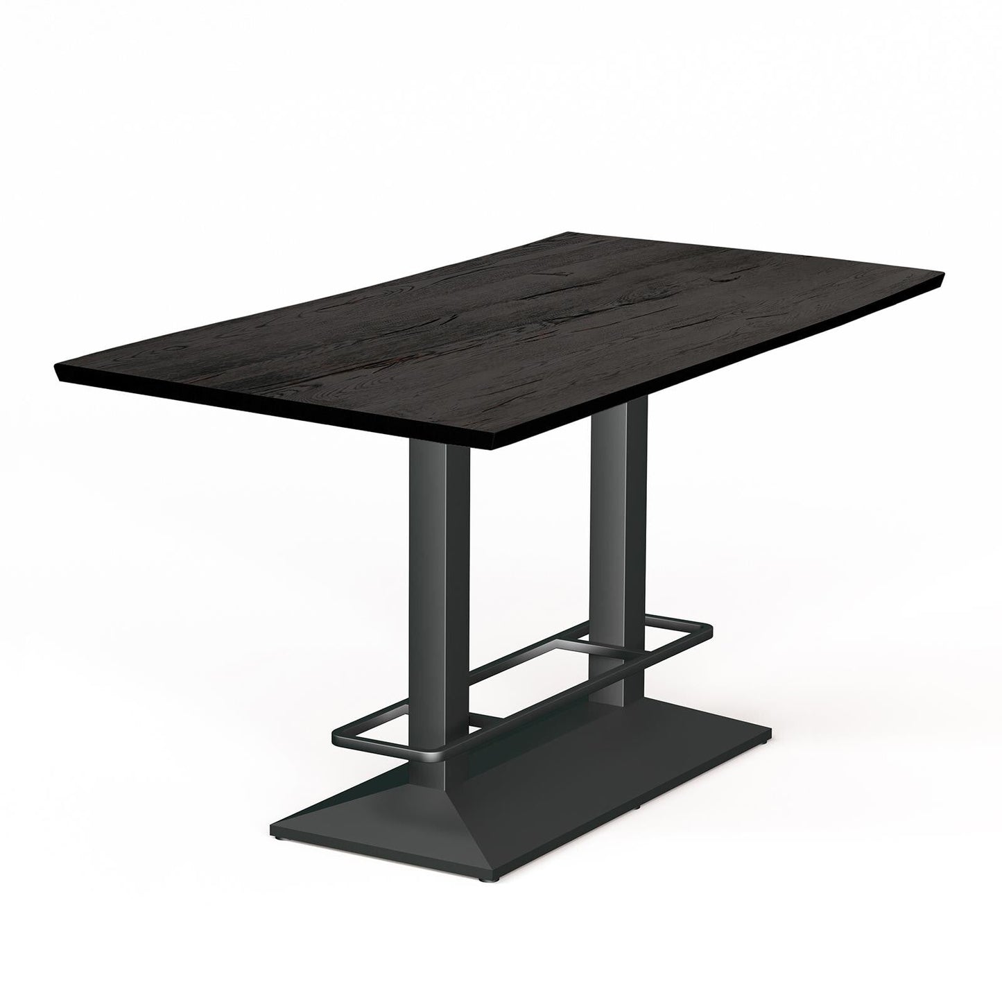 Esstisch Compact Dining in rustikaler Eiche - 07 black / 140 x 80cm / Schweizer Kante - Esstisch Massivholz