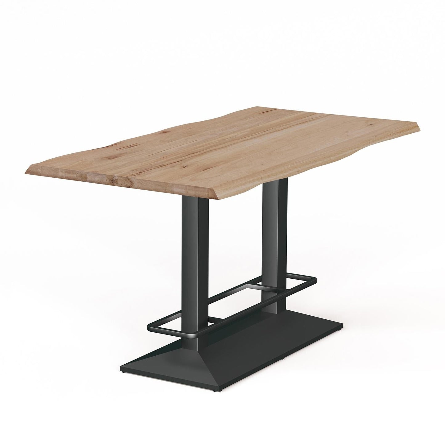 Esstisch Compact Dining in rustikaler Eiche - 52 natura bianca / 140 x 80cm / Baumkante - Esstisch Massivholz