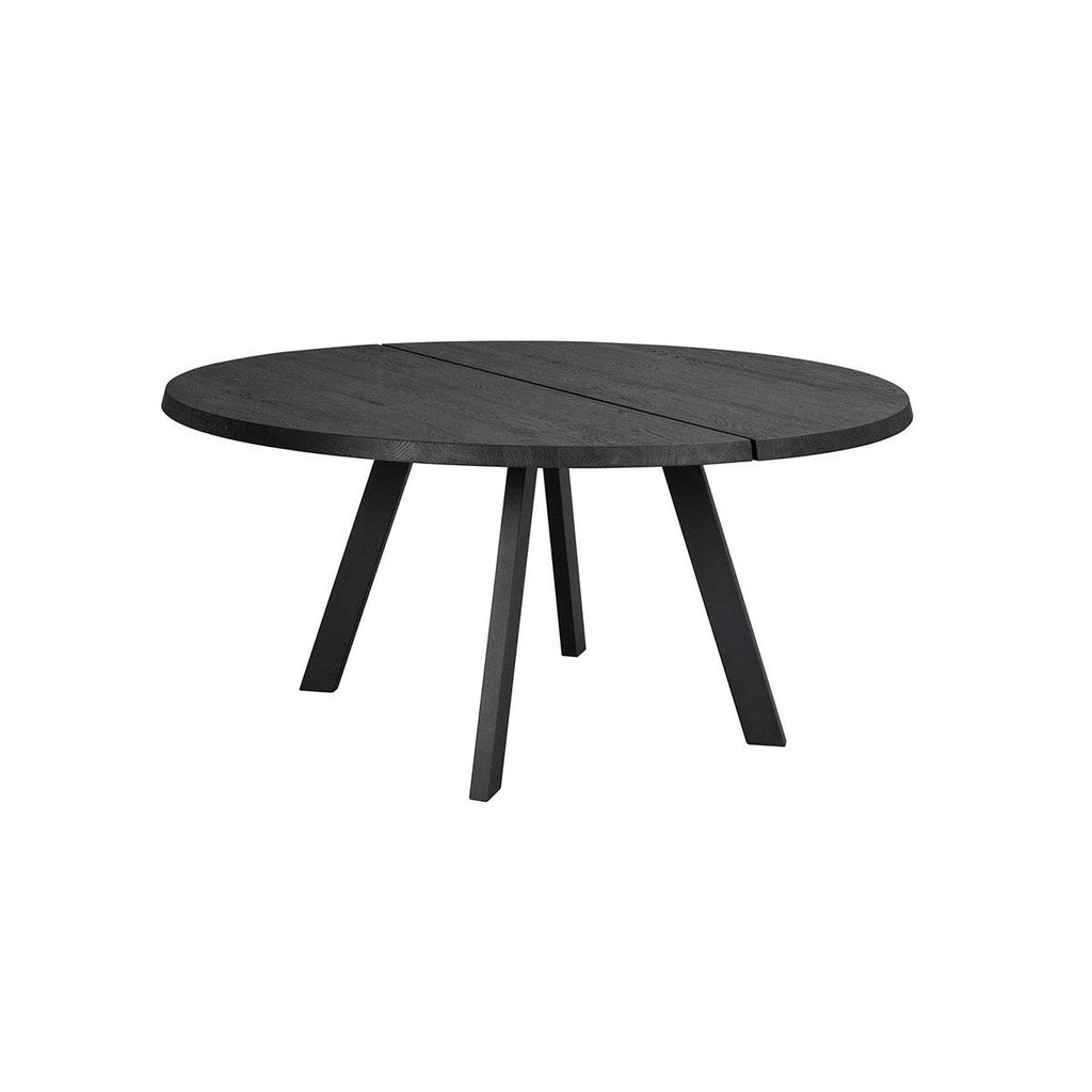 Esstisch Fred Ø160cm in Esche schwarz - Esstisch Massivholz