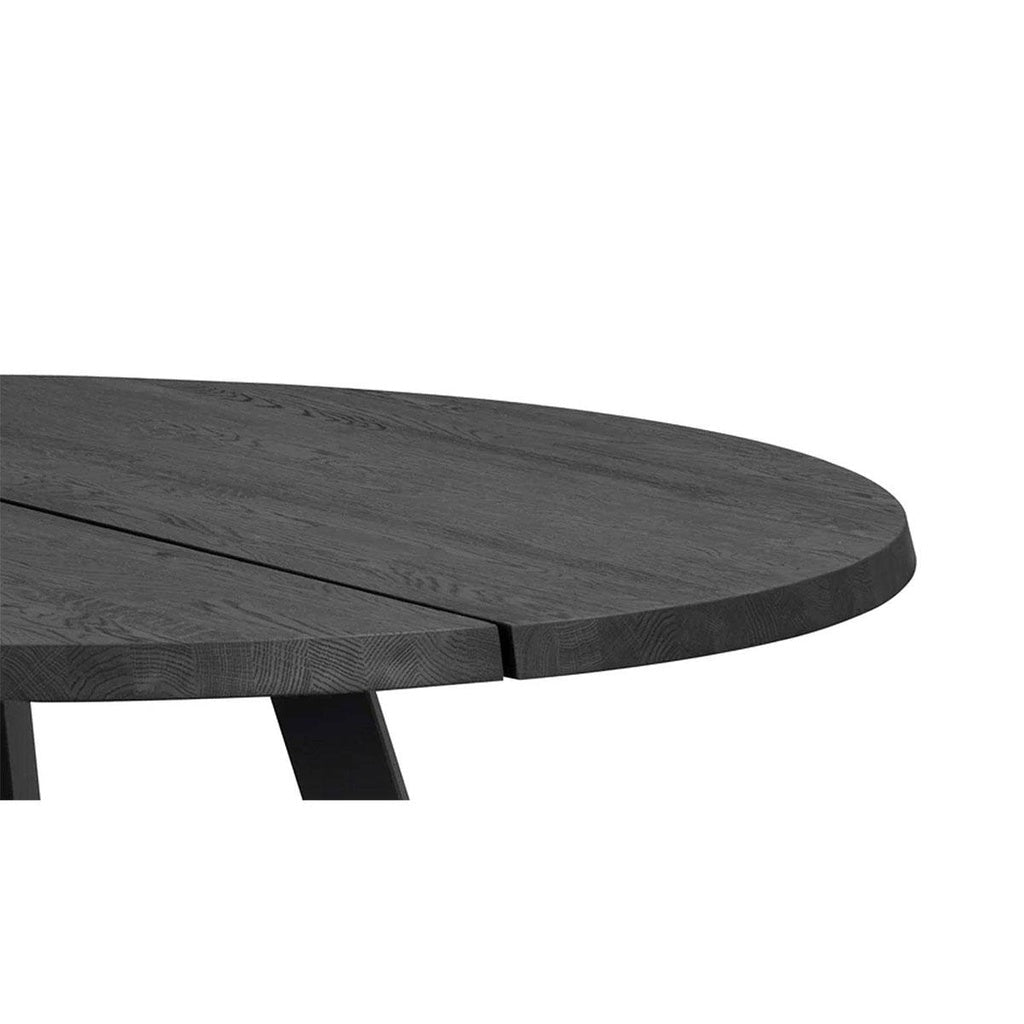 Esstisch Fred Ø160cm in Esche schwarz - Esstisch Massivholz