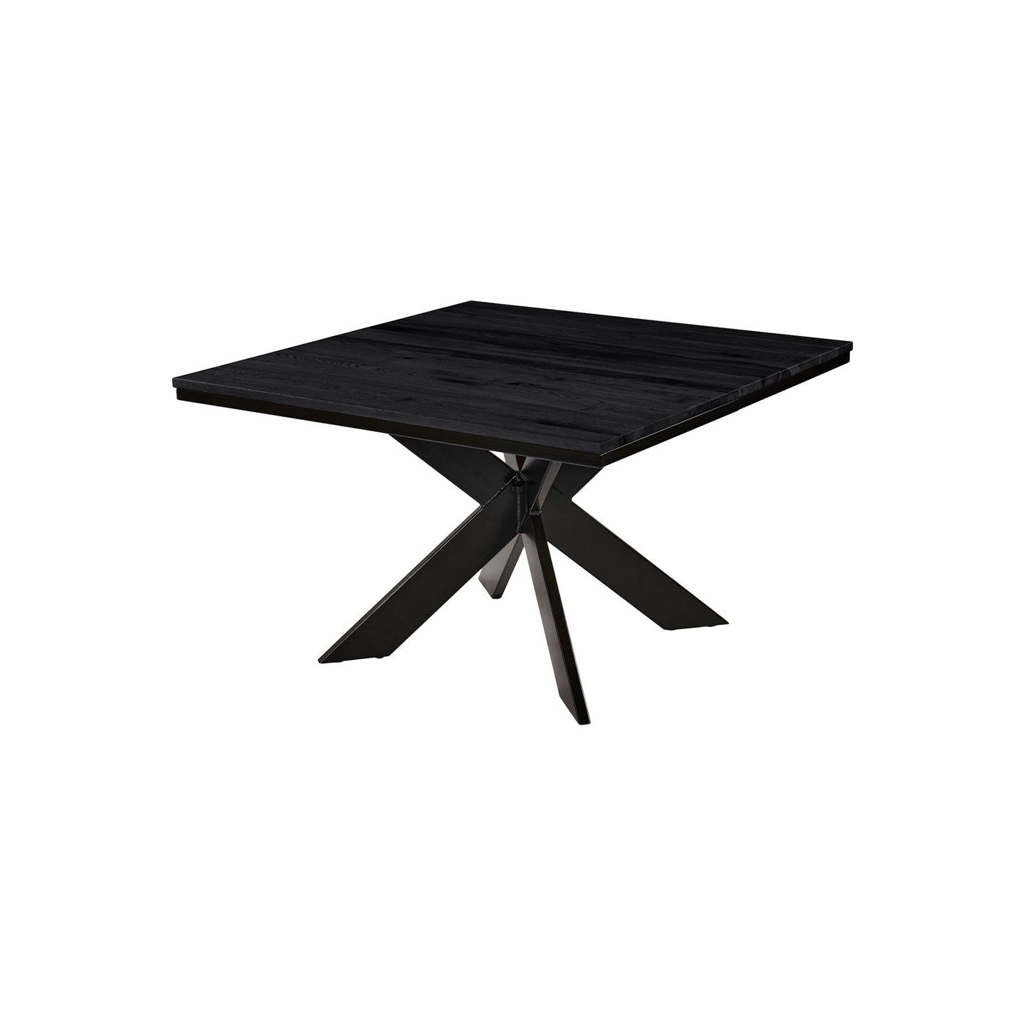 Esstisch NEWCASTLE in rustikaler Eiche - 07 black / 75 x 140cm - Esstisch Massivholz