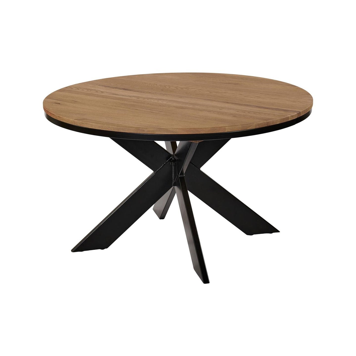 Esstisch NOTTING HILL in Wildeiche - 46 bianco / Ø 130cm - Esstisch Massivholz