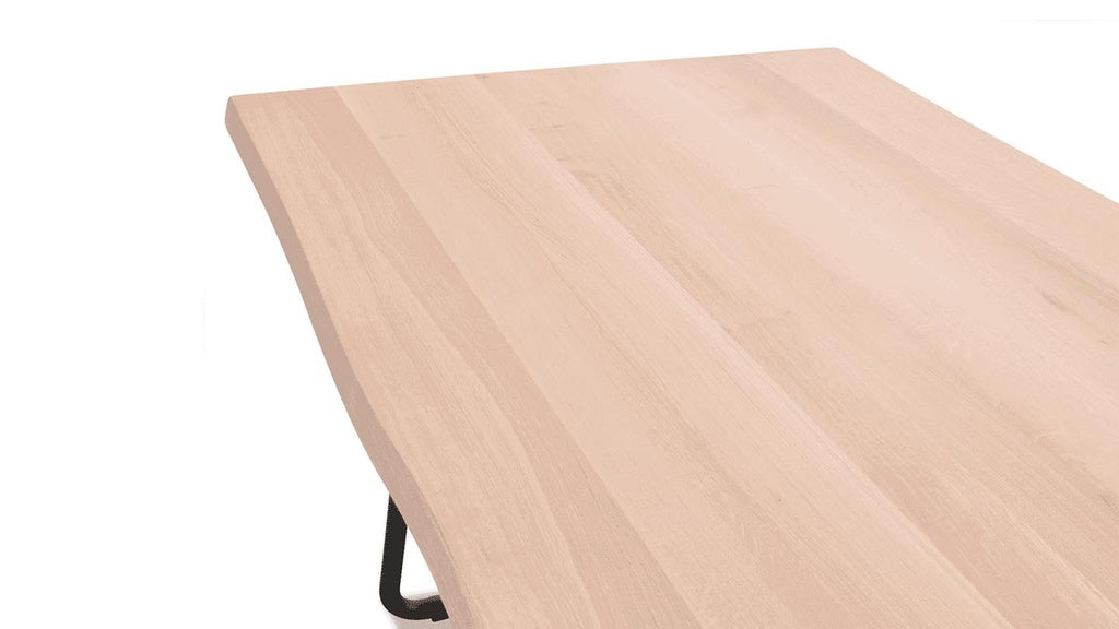 Esstisch ROLLER rechteckig 200x100cm in Eiche white wash - Esstisch Massivholz