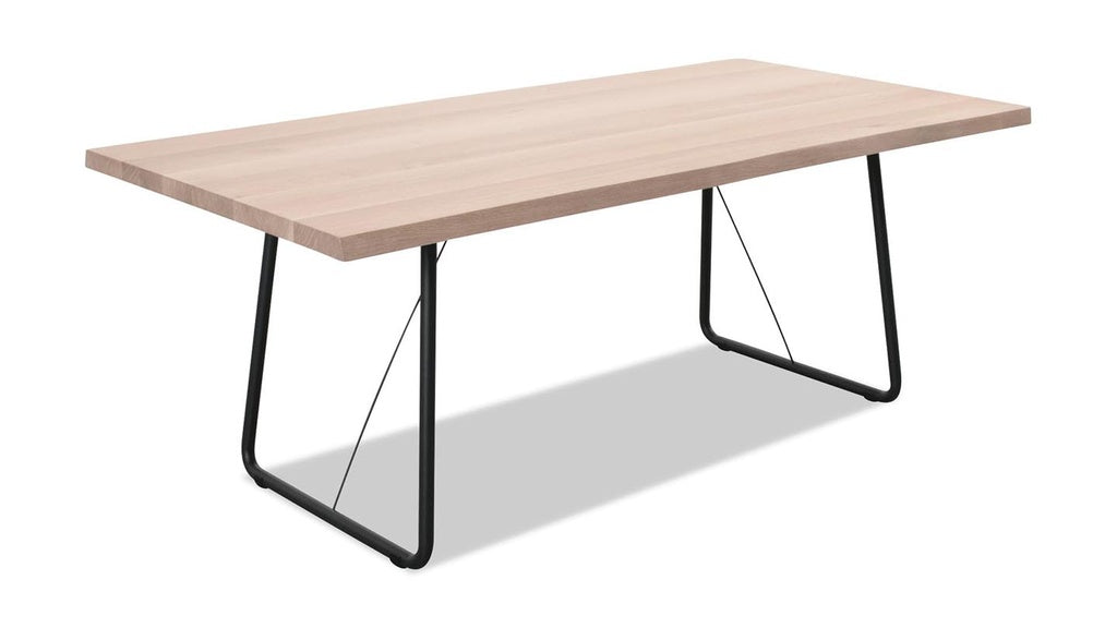 Esstisch ROLLER rechteckig 200x100cm in Eiche white wash - Esstisch Massivholz