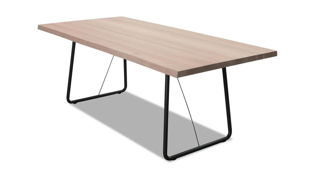 Esstisch ROLLER rechteckig 200x100cm in Eiche white wash - Esstisch Massivholz