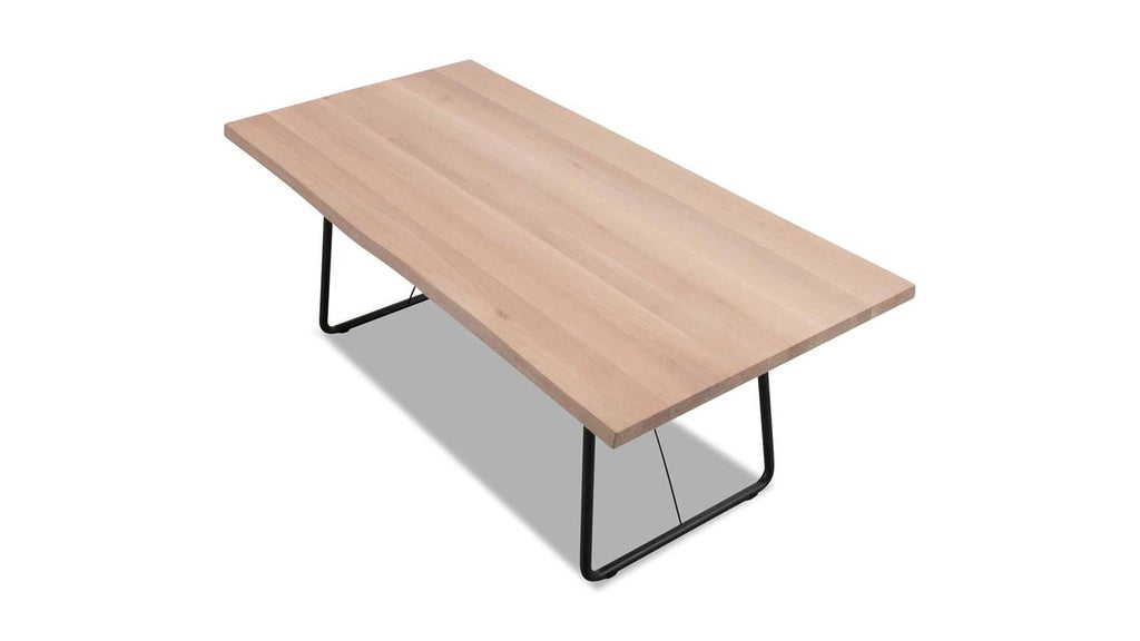 Esstisch ROLLER rechteckig 200x100cm in Eiche white wash - Esstisch Massivholz