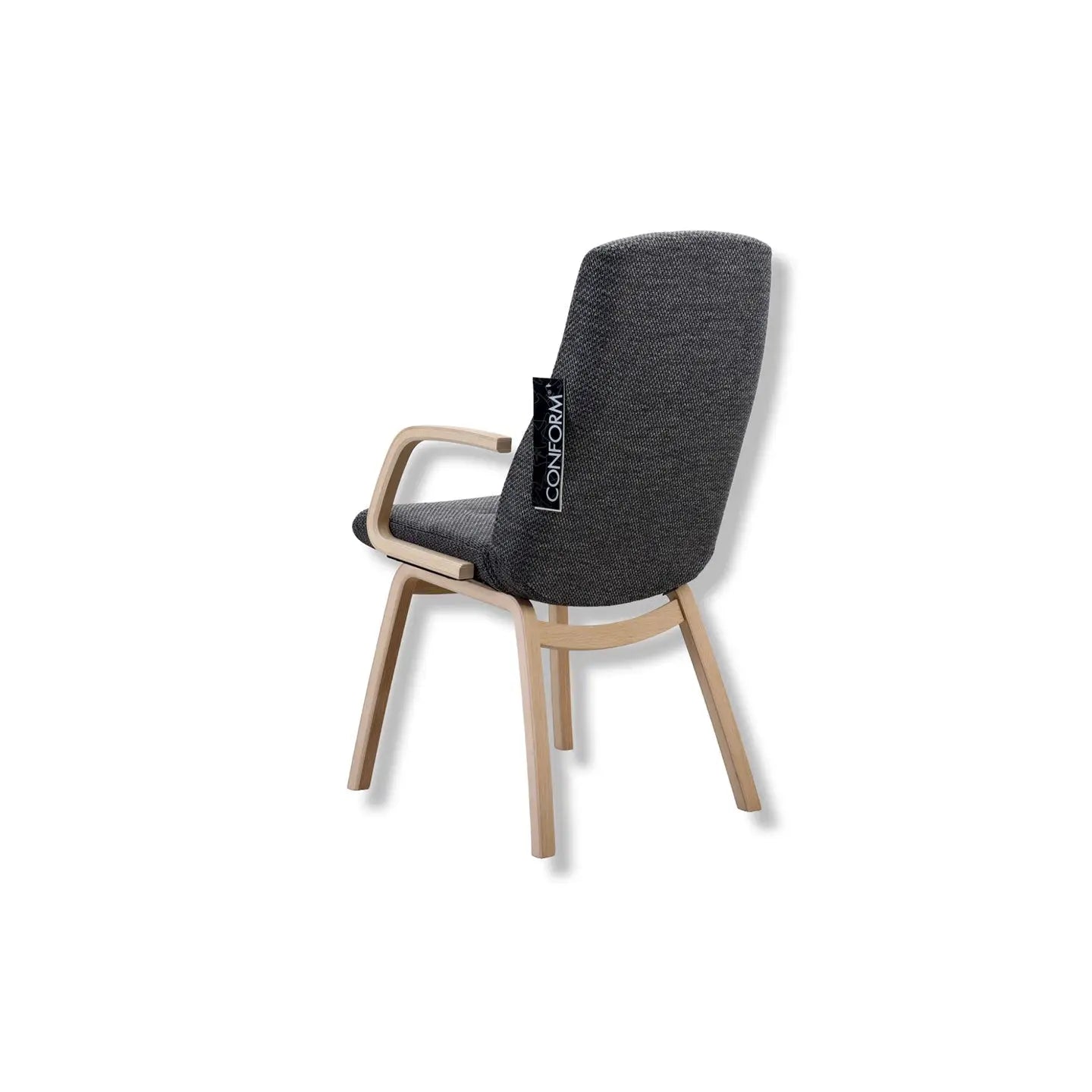 Esszimmer 2x Armstuhl Freetime Dining in Stoff Melange night - Stuhl Stoff