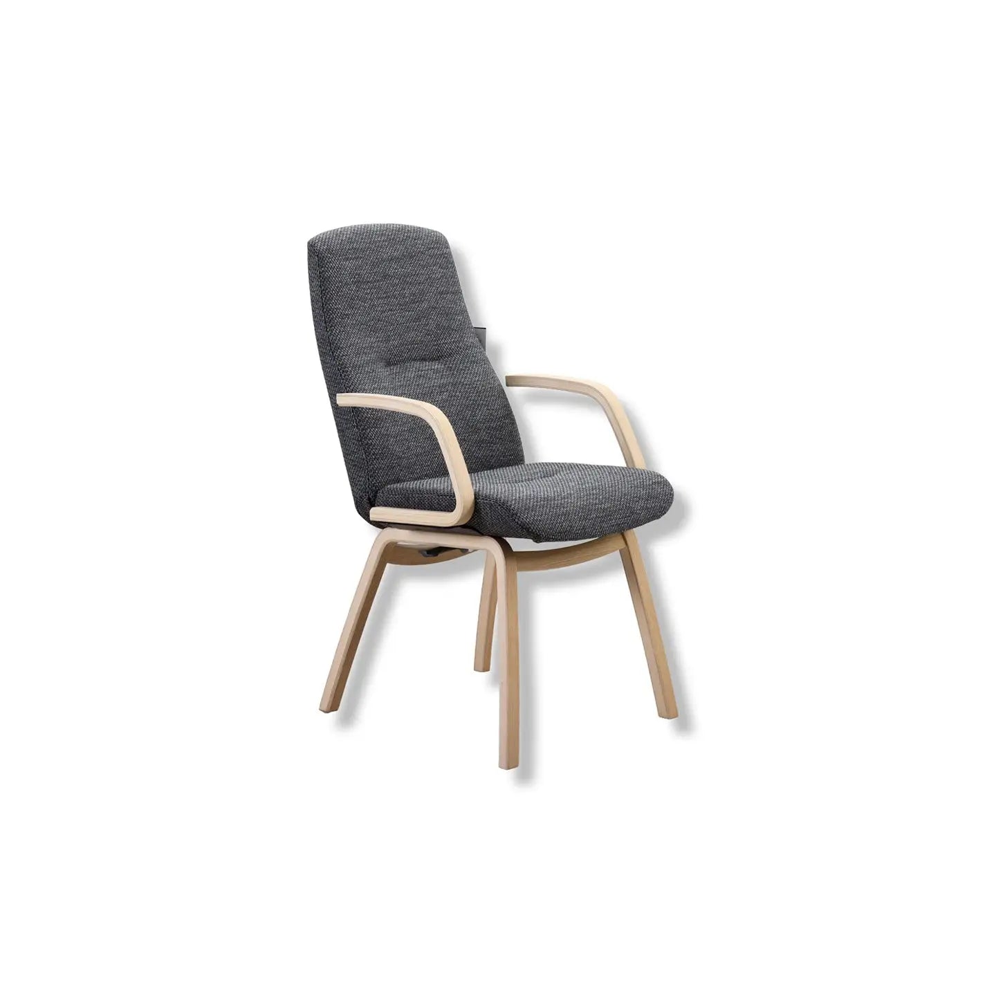 Esszimmer 2x Armstuhl Freetime Dining in Stoff Melange night - Stuhl Stoff