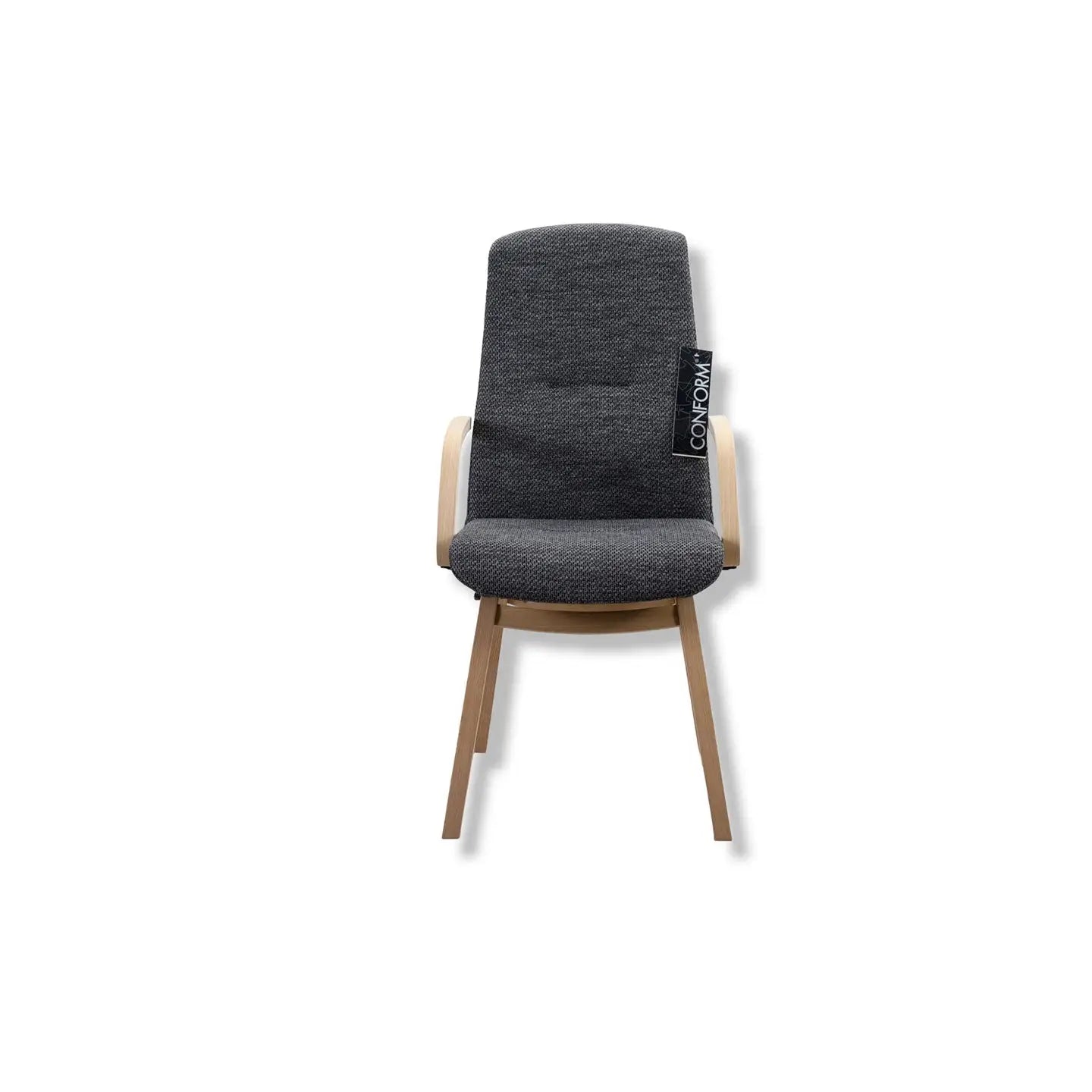 Esszimmer 2x Armstuhl Freetime Dining in Stoff Melange night - Stuhl Stoff