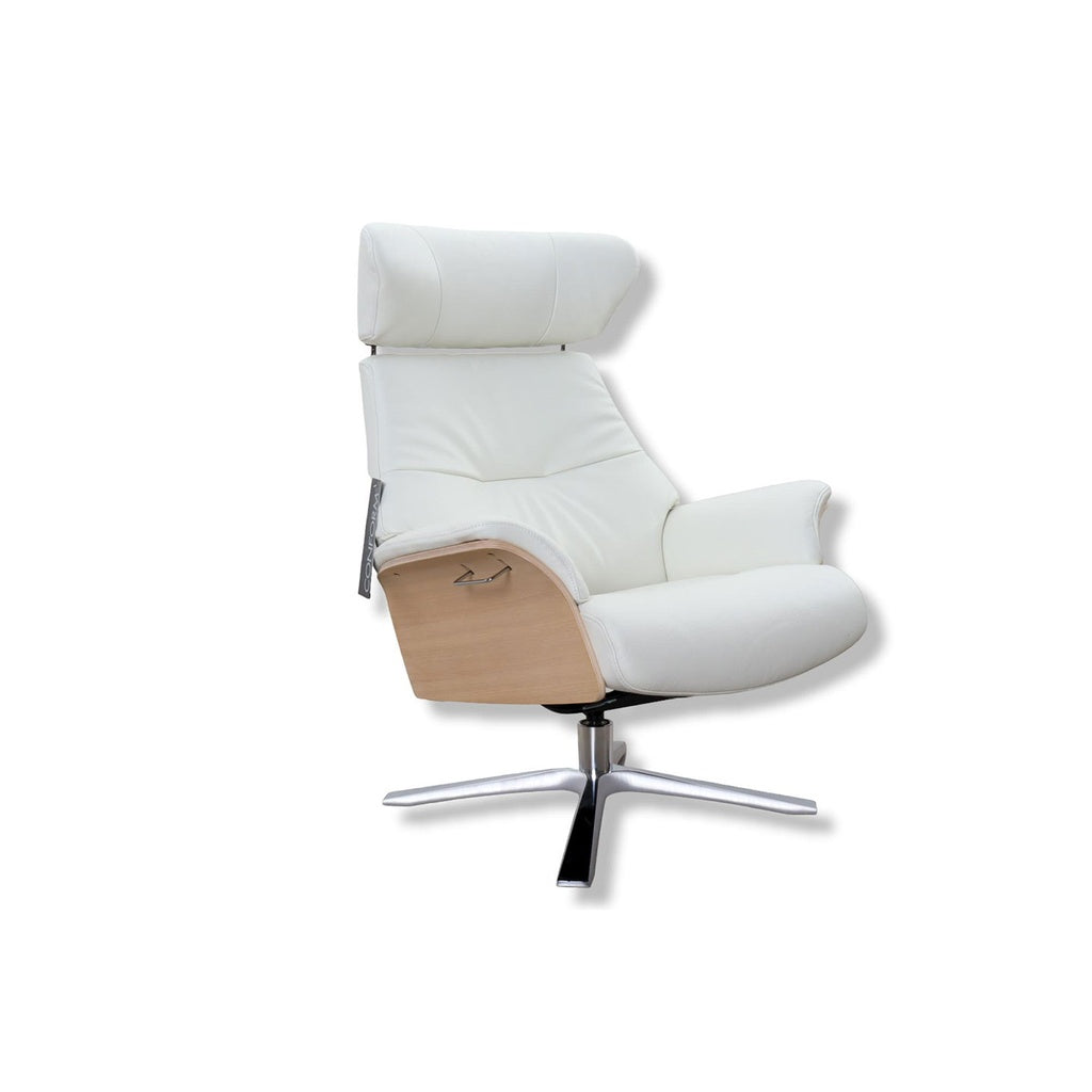Fernsehsessel Air in Leder Fantasy pure white - Sessel Leder