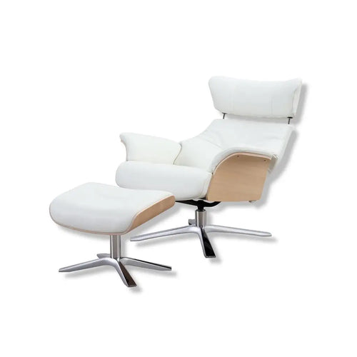 Bild 1 in Galerieansicht laden. Fernsehsessel Air in Leder Fantasy pure white - Sessel Leder