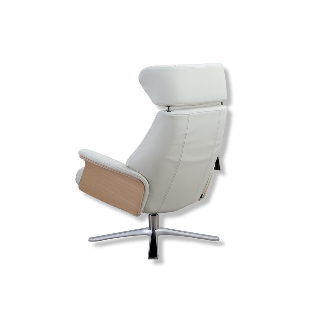 Fernsehsessel Air in Leder Fantasy pure white - Sessel Leder