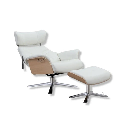 Bild 1 in Galerieansicht laden. Fernsehsessel Air in Leder Fantasy pure white - Sessel Leder