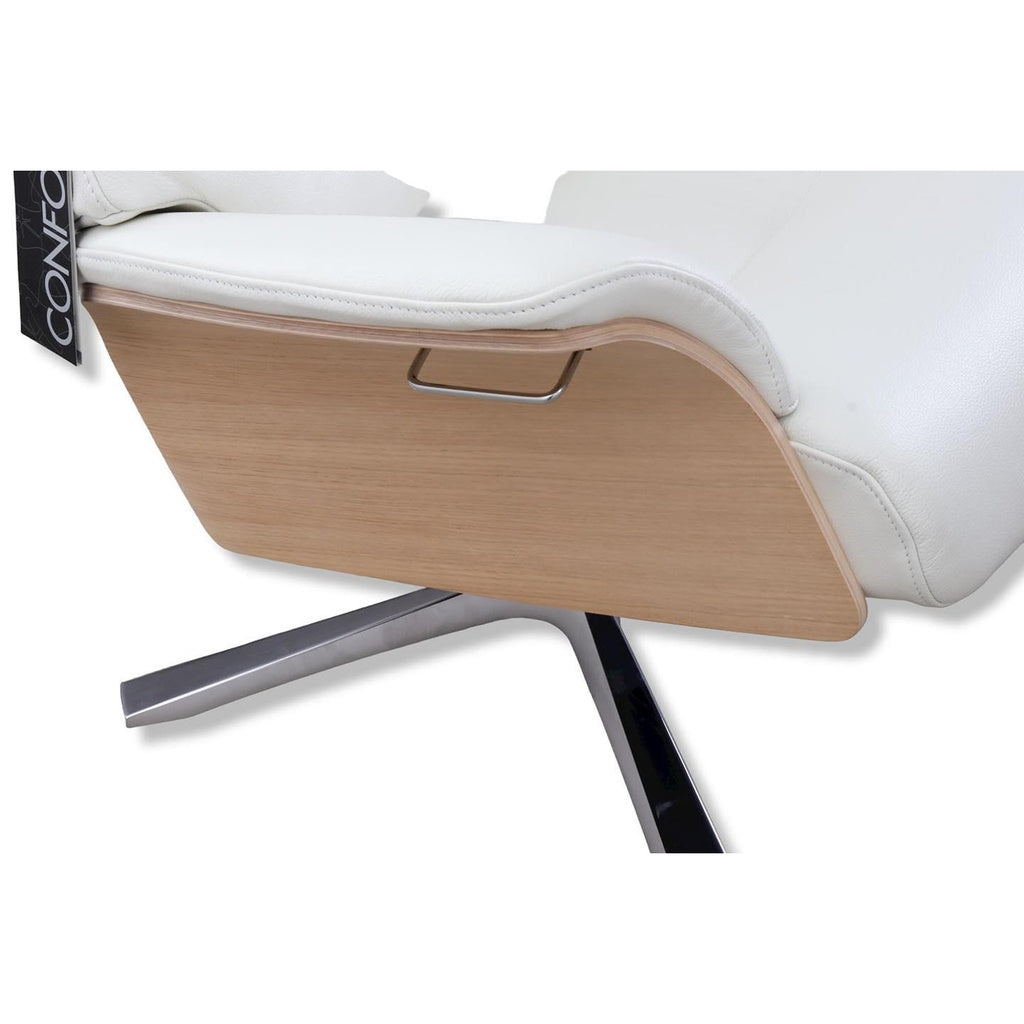 Fernsehsessel Air in Leder Fantasy pure white - Sessel Leder